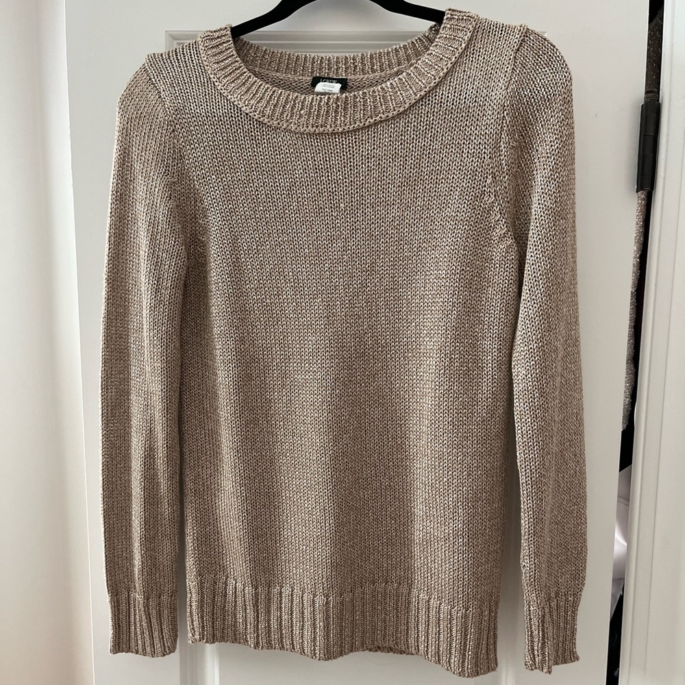 Jcrew metallic open knit sweater